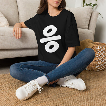 Percent Symbol Graphic T‑Shirt — Minimal Symbol Tee