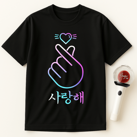 SARANGHAE FINGER HEART UNISEX T-SHIRT