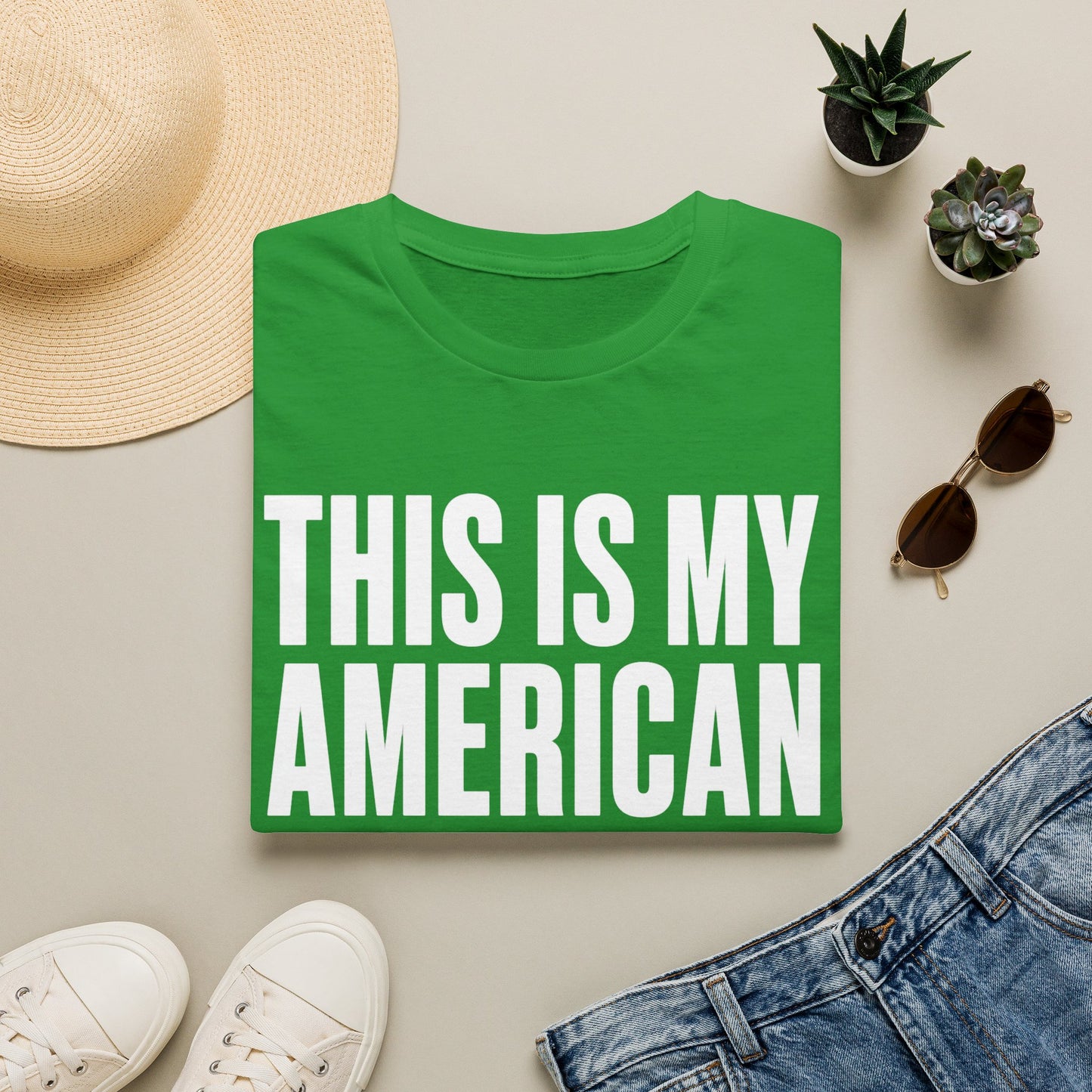 T-Shirt — "This Is My American Costume (I’m Really Half Korean)" Graphic Tee