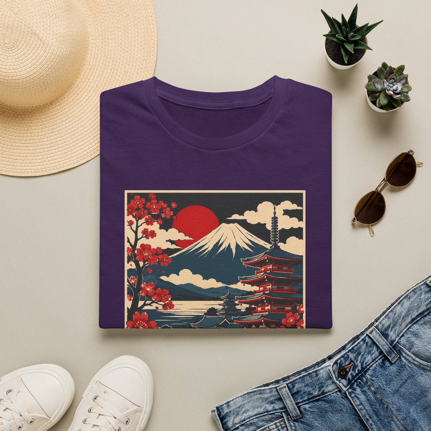 Kyoto Japan Vintage Mount Fuji Tee