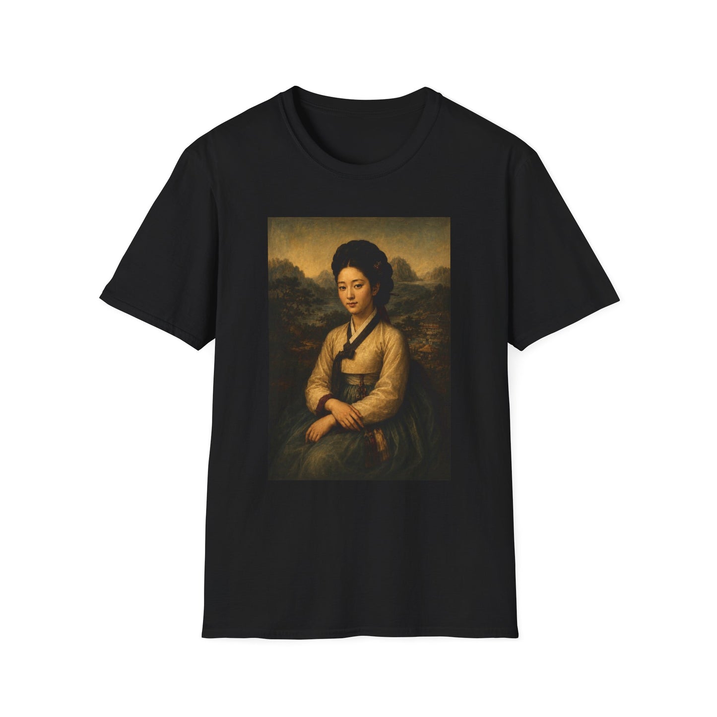 Portrait Tee — Vintage Asian Woman Oil Painting Graphic T-Shirt