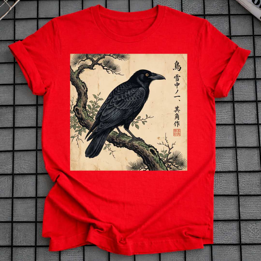 JAPANISCHES KRÄHEN-T-SHIRT