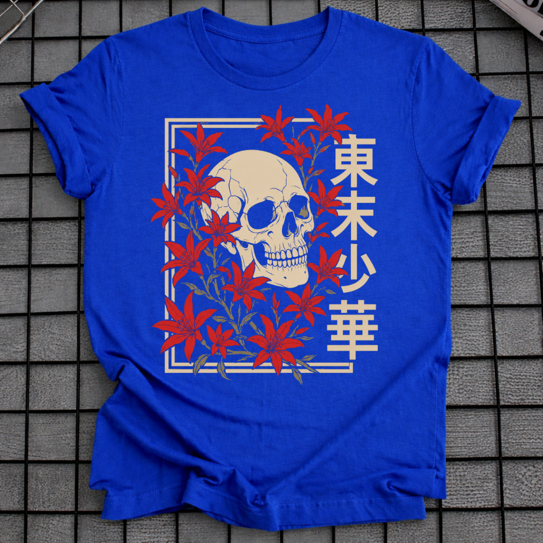 JAPANISCHES KANJI-TOTENKOPF-T-SHIRT