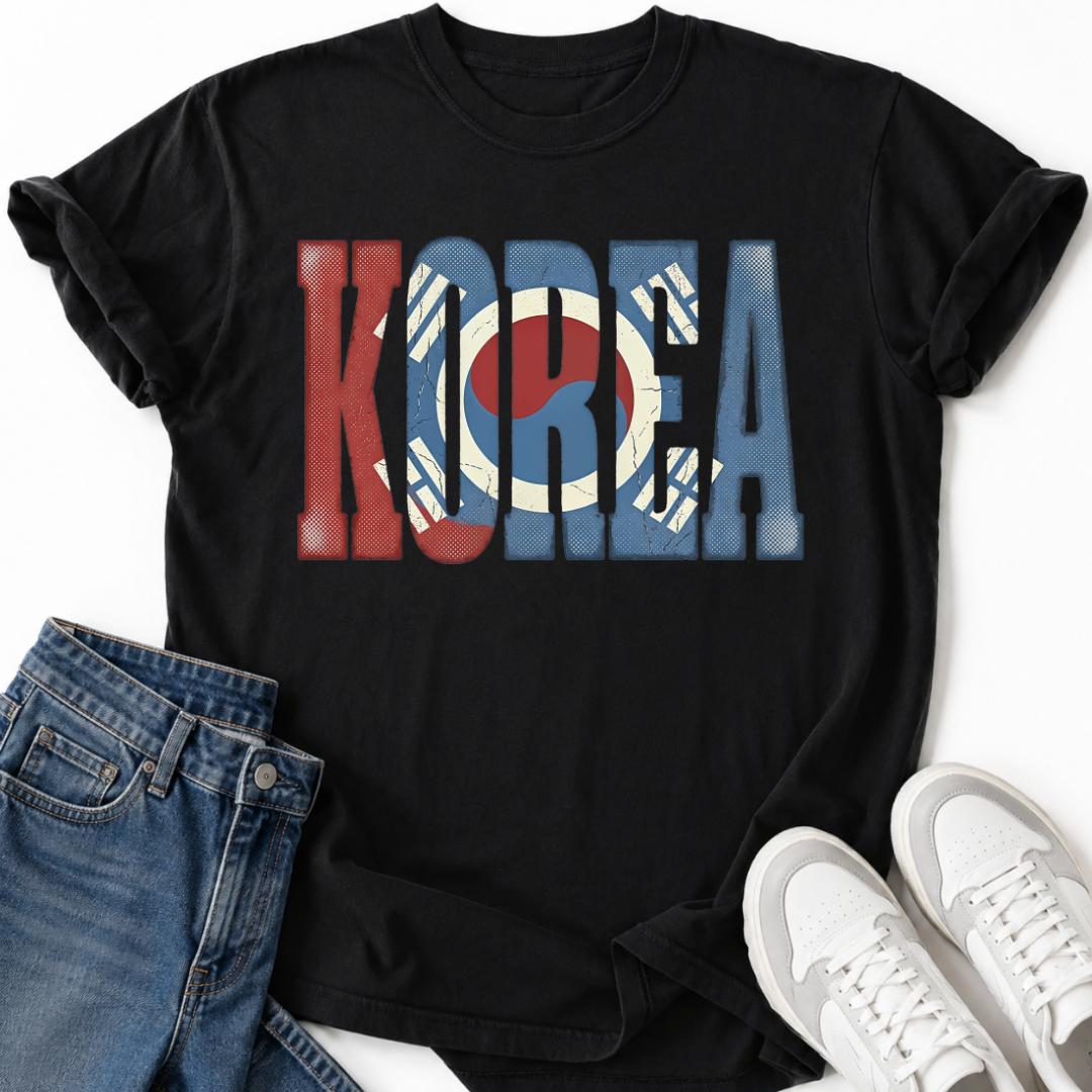 RETRO KOREAN FLAG T-SHIRT