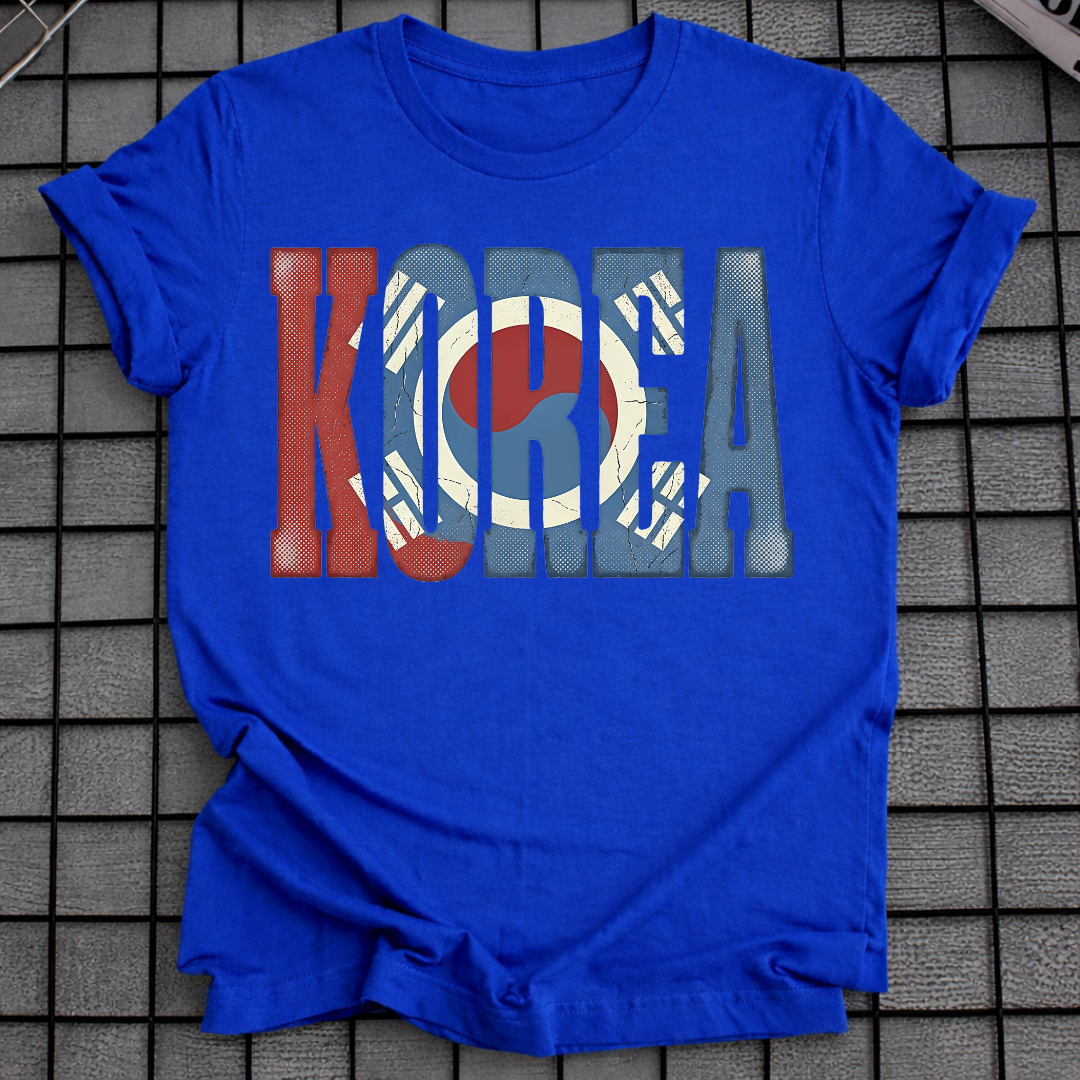 RETRO KOREAN FLAG T-SHIRT