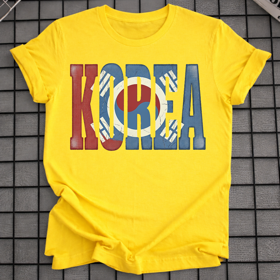 RETRO KOREAN FLAG T-SHIRT