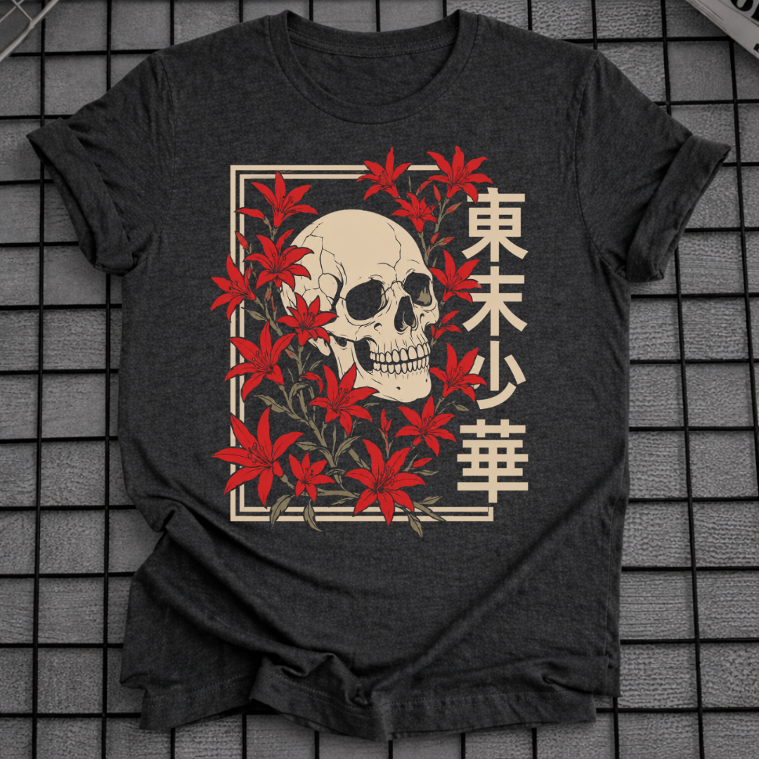 JAPANISCHES KANJI-TOTENKOPF-T-SHIRT