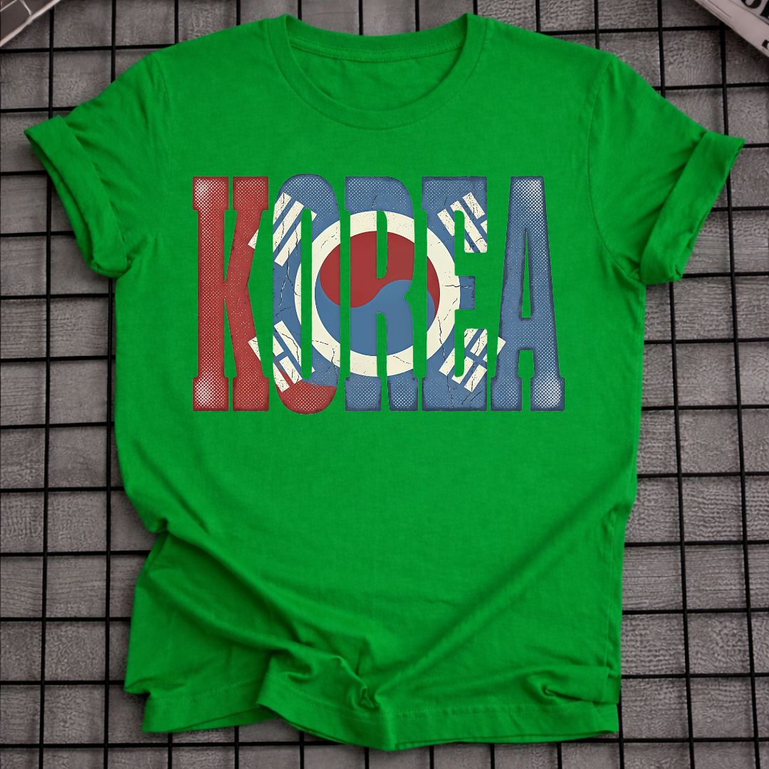 RETRO KOREAN FLAG T-SHIRT