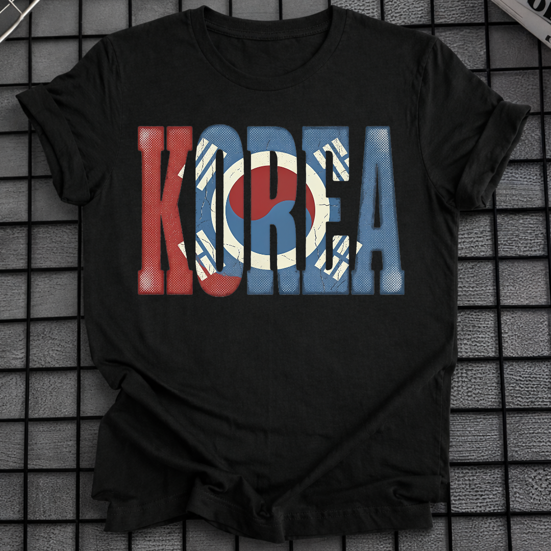 RETRO KOREAN FLAG T-SHIRT