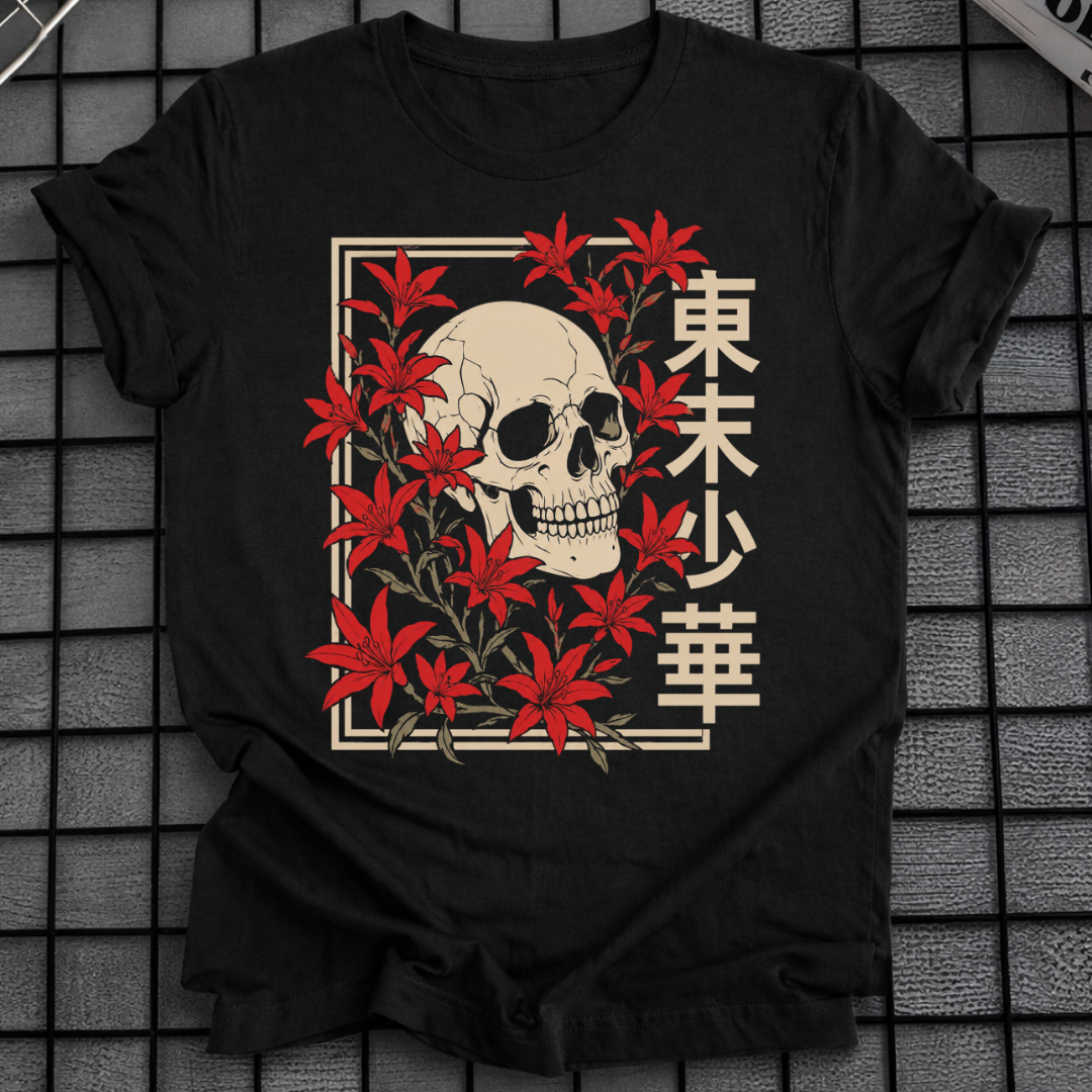 JAPANISCHES KANJI-TOTENKOPF-T-SHIRT