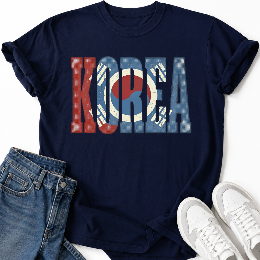 RETRO KOREAN FLAG T-SHIRT