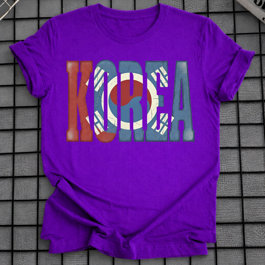 RETRO KOREAN FLAG T-SHIRT