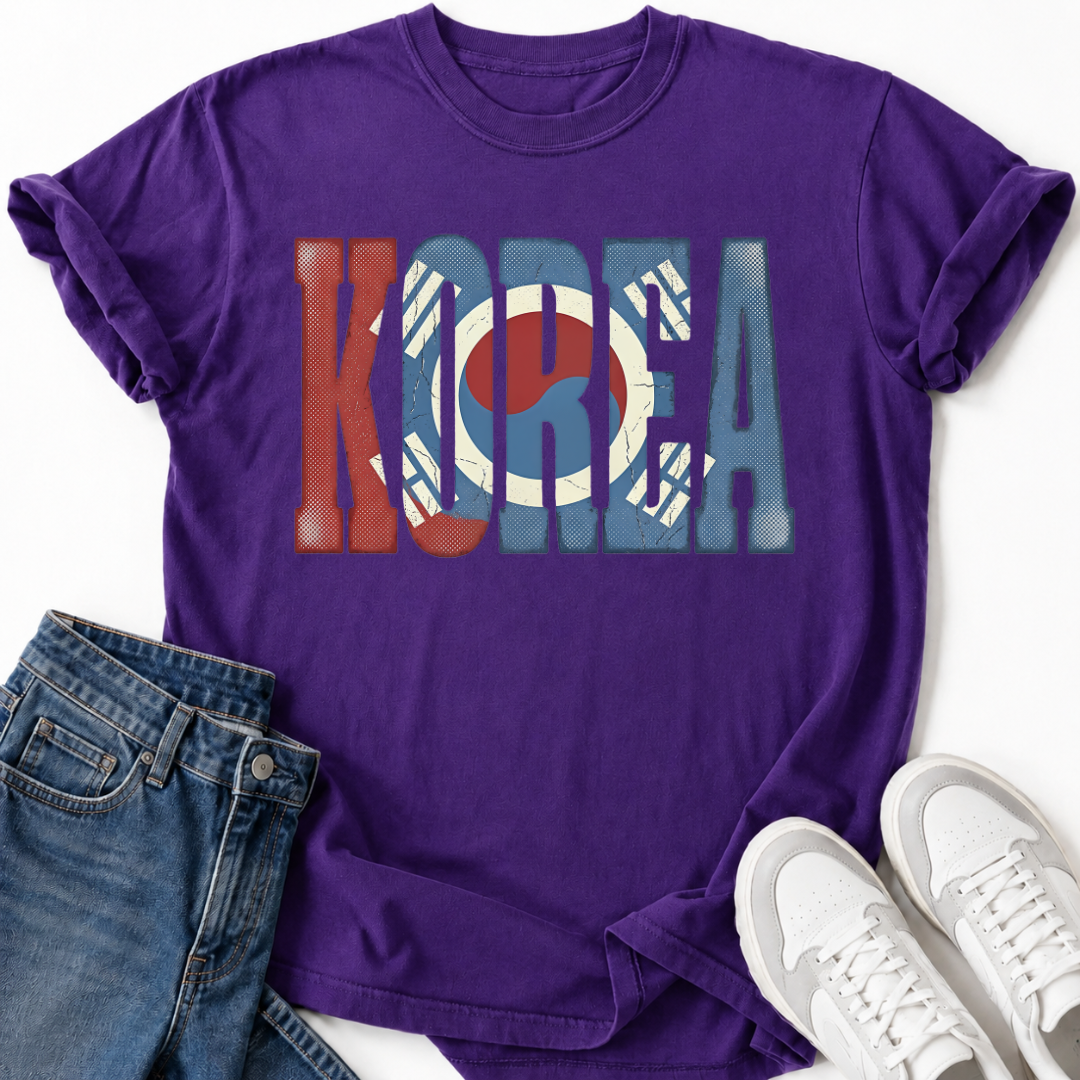RETRO KOREAN FLAG T-SHIRT