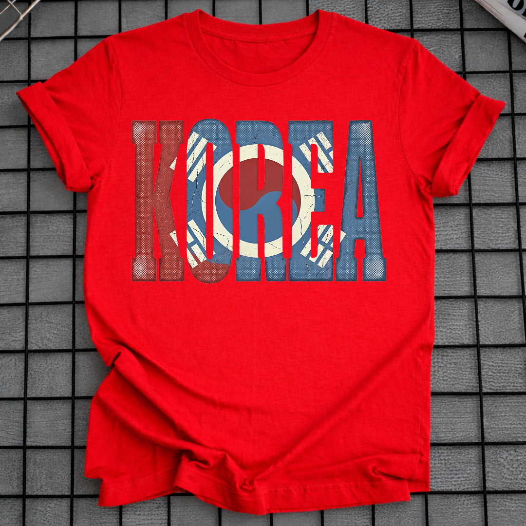RETRO KOREAN FLAG T-SHIRT