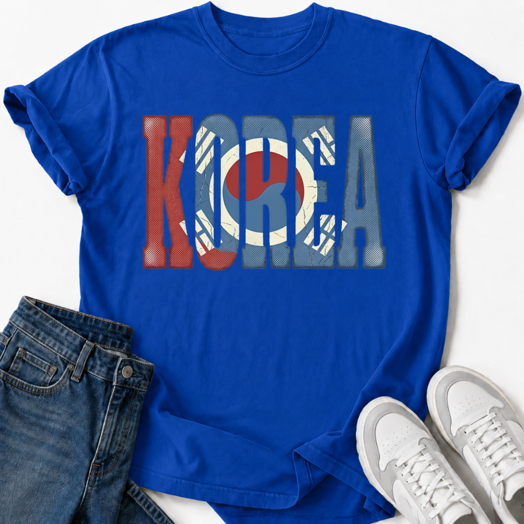 RETRO KOREAN FLAG T-SHIRT