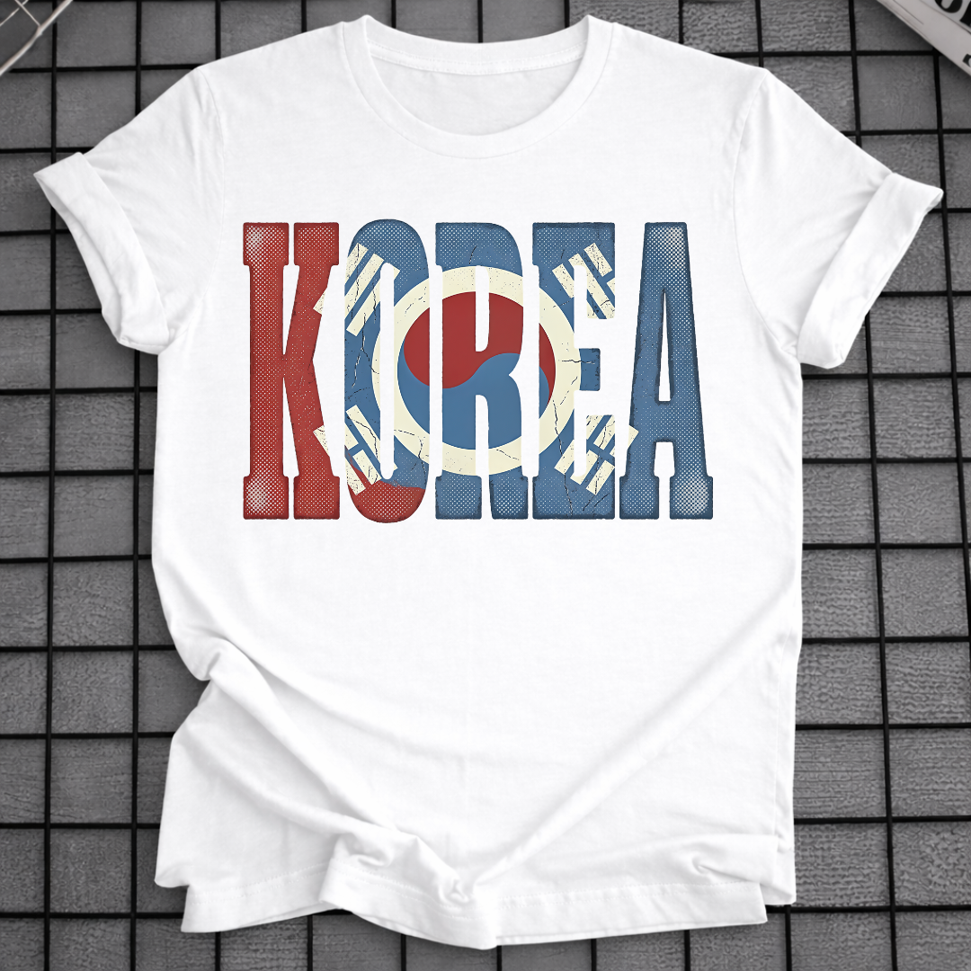 RETRO KOREAN FLAG T-SHIRT