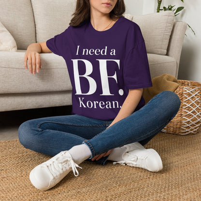 I NEED A BF. KOREAN T-SHIRT