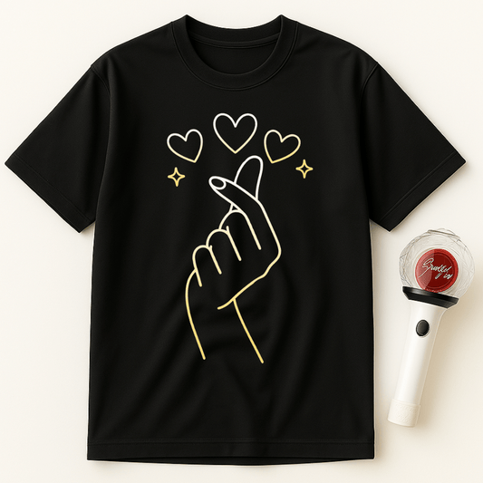 LINE ART FINGER HEART UNISEX T-SHIRT