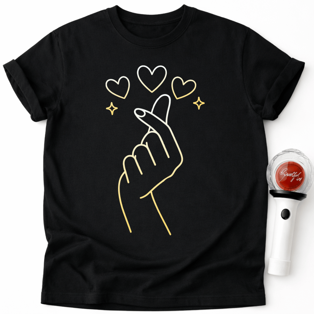K-POP GOLD HAND HERZ T-SHIRT
