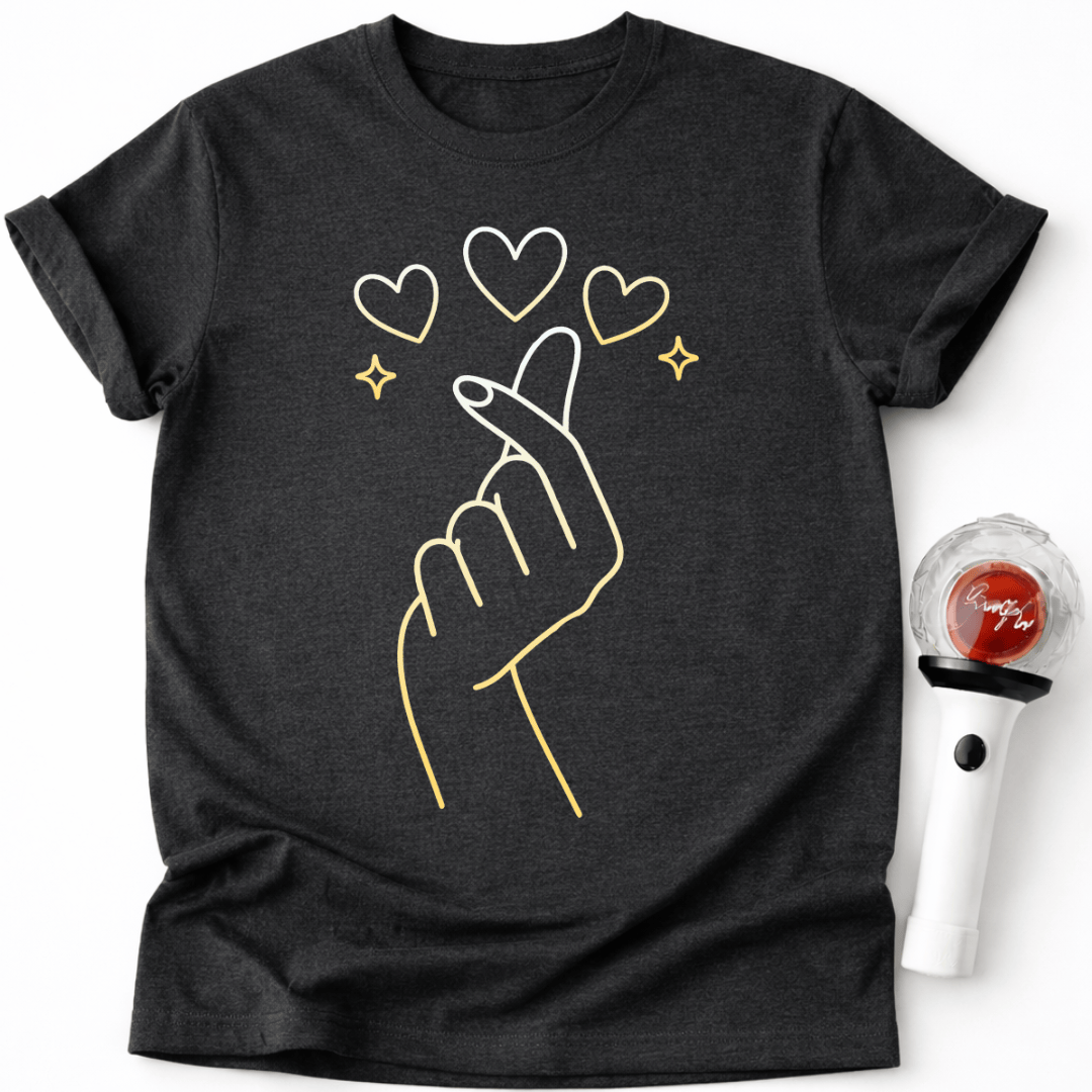 K-POP GOLD HAND HERZ T-SHIRT
