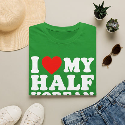 T-Shirt — I  My Half Korean Girlfriend Graphic Tee — Cute Couples Pride Gift