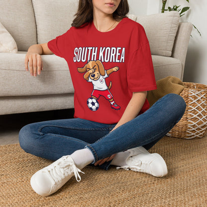 South Korea Dabbing Dog T-Shirt — Cute Soccer Fan Tee