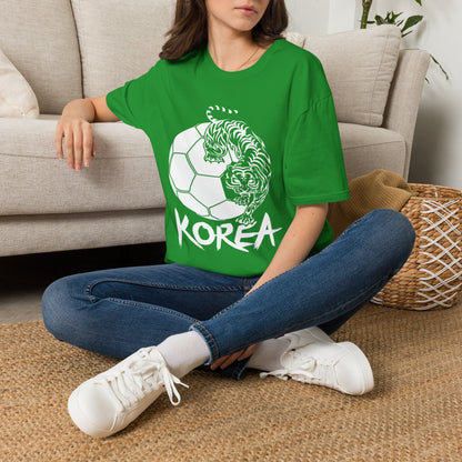 Korea Tiger Soccer T-Shirt — Bold KOREA Football Graphic Tee