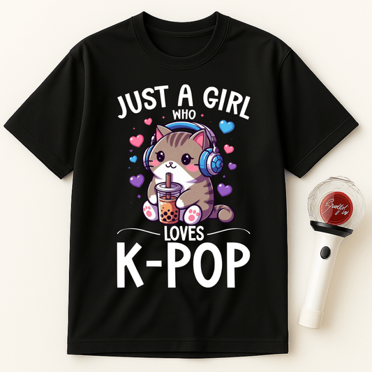 JUST A GIRL WHO LOVES K-POP UNISEX T-SHIRT
