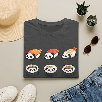 Sushi Panda T-Shirt — Cute Kawaii Sushi Roll Pandas Graphic Tee