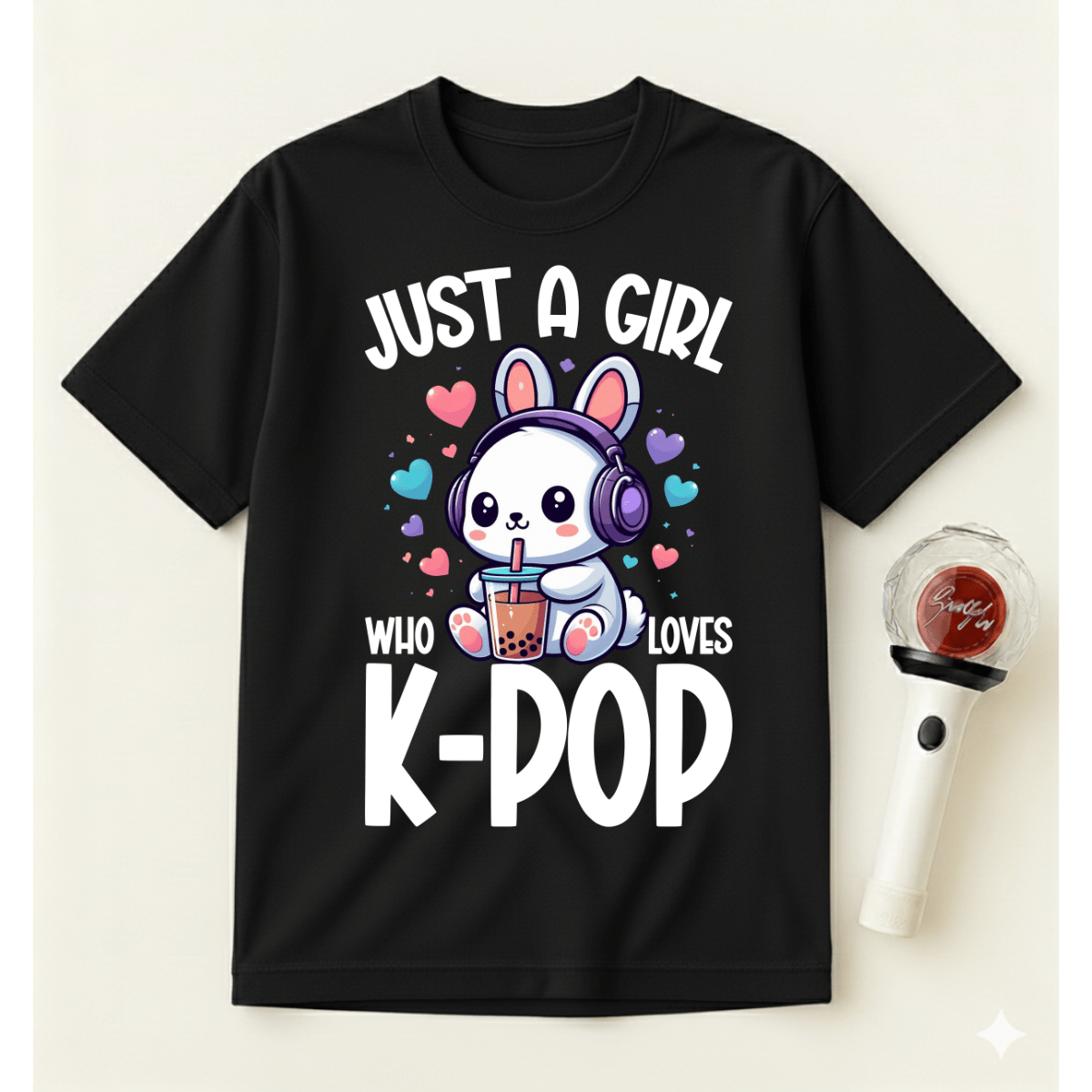 JUST A GIRL WHO LOVES K-POP T-SHIRT