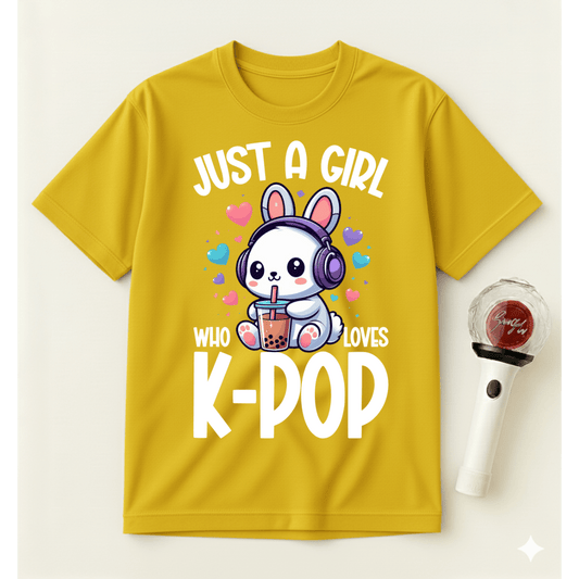 JUST A GIRL WHO LOVES K-POP T-SHIRT