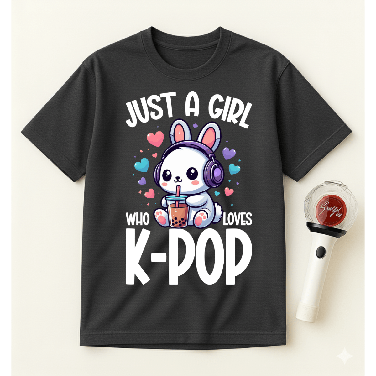 JUST A GIRL WHO LOVES K-POP T-SHIRT