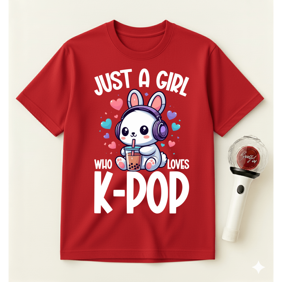 JUST A GIRL WHO LOVES K-POP T-SHIRT