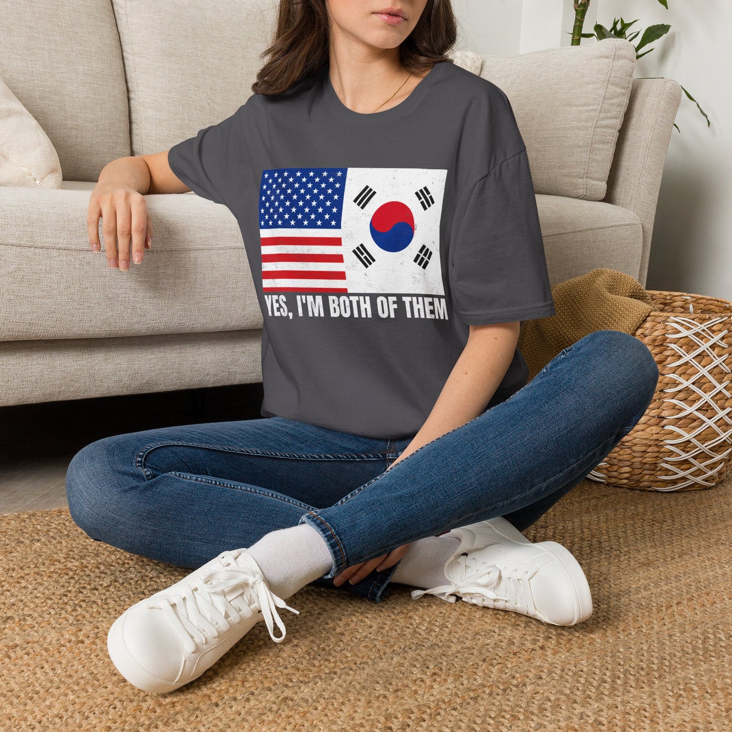 USA & South Korea Flag T-Shirt — "Yes, I'm Both of Them" Patriotic Korean-American Tee