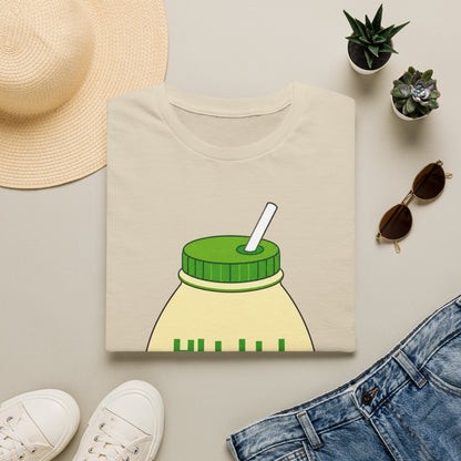 Banana Milk Cartoon T-Shirt — Cute Kawaii 바나나 Beverage Tee