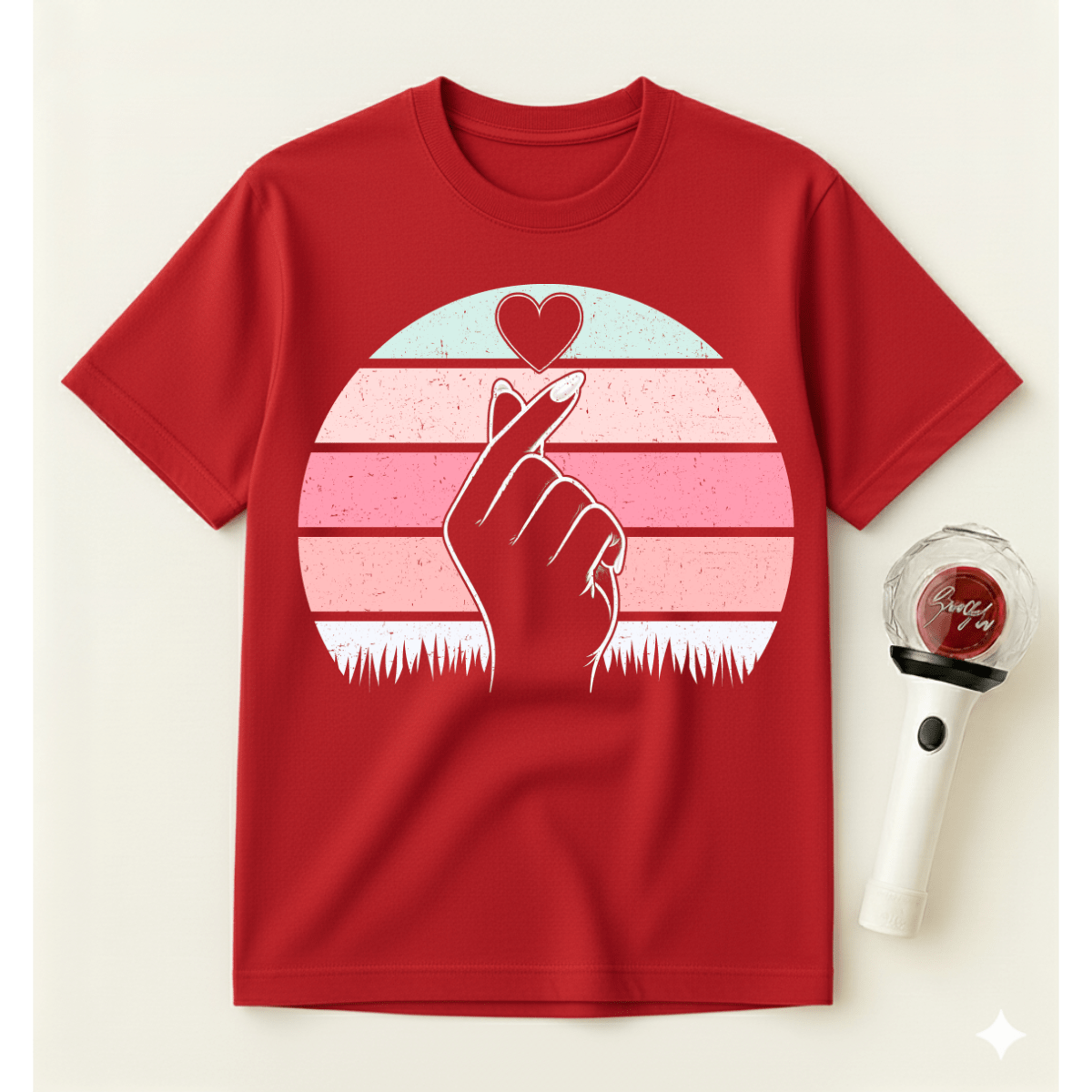 RETRO K-POP HEART T-SHIRT