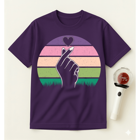 VINTAGE K-POP HEART T-SHIRT