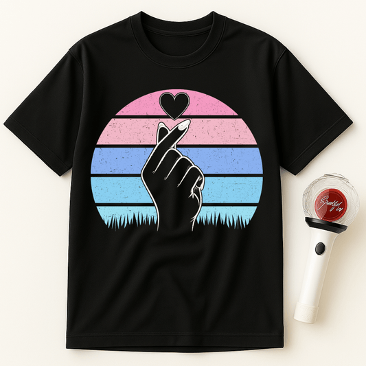 PASTEL FINGER HEART UNISEX T-SHIRT
