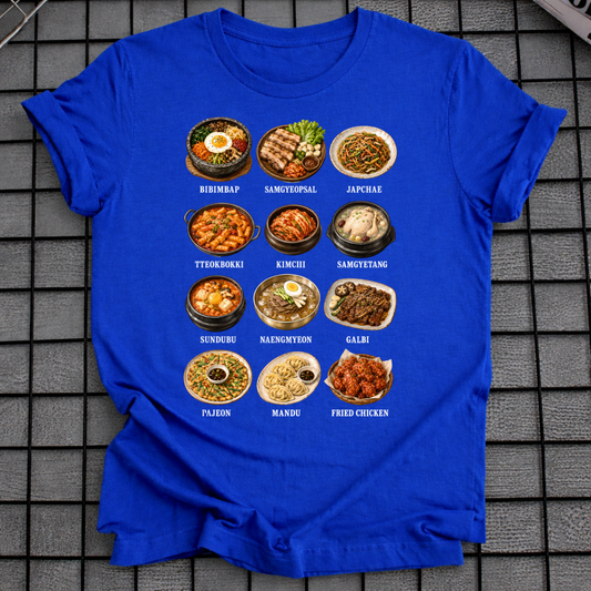 KOREAN FOOD CHART T-SHIRT