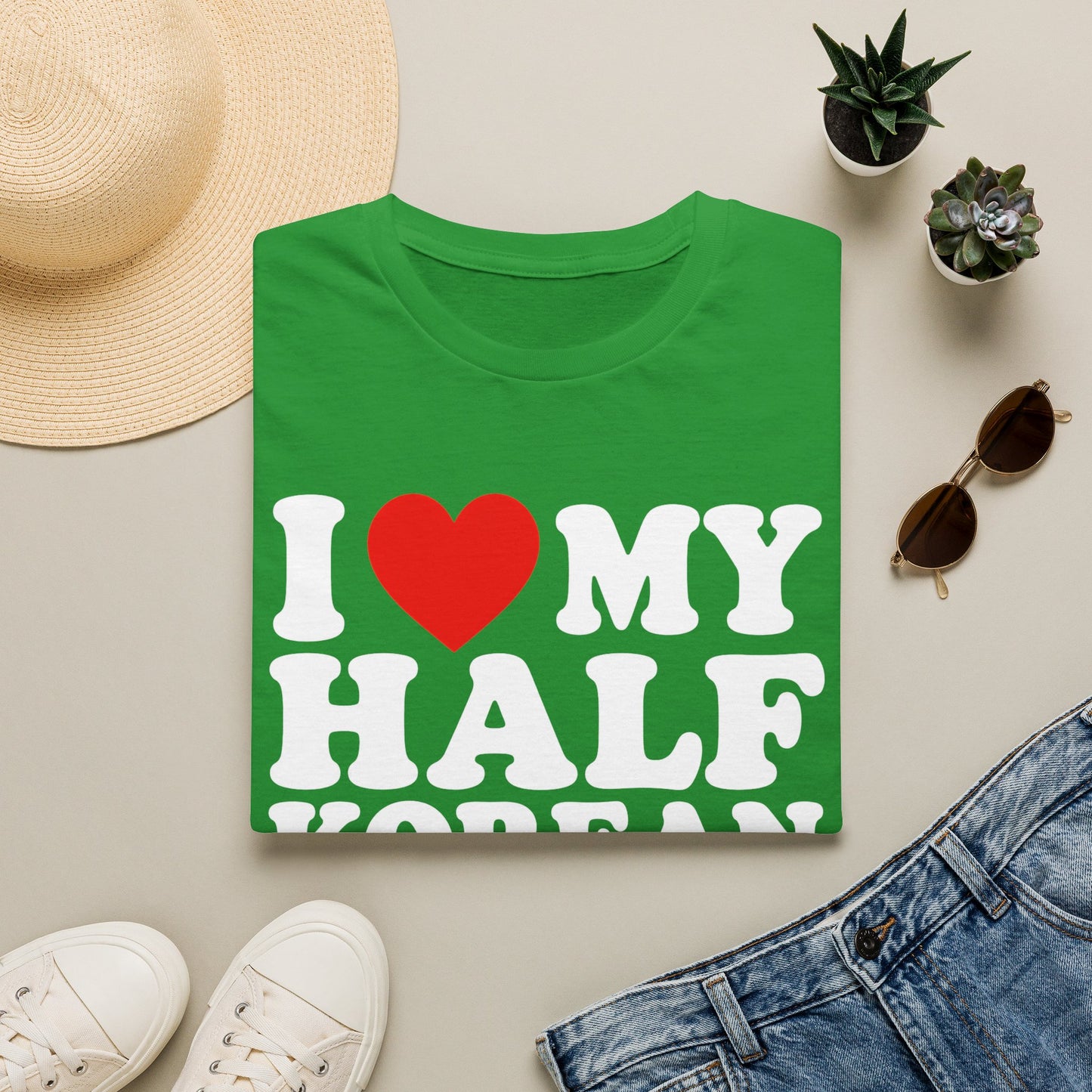 I  My Half Korean Husband T-Shirt — Cute Pride Tee for Wives & Partners