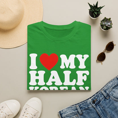 I  My Half Korean Husband T-Shirt — Cute Pride Tee for Wives & Partners