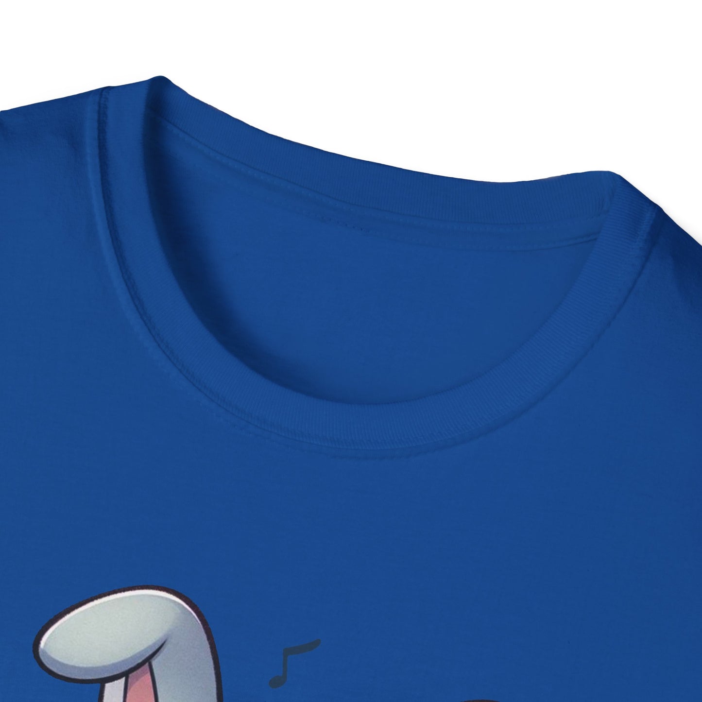 Cute Bunny Music Unisex Softstyle T-Shirt - Perfect Gift for Music Lovers
