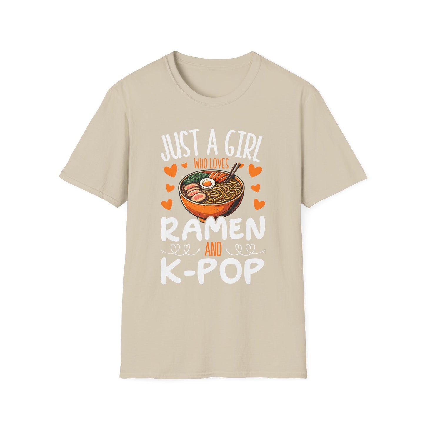 Just a Girl Who Loves Ramen and K-Pop Unisex Softstyle T-Shirt