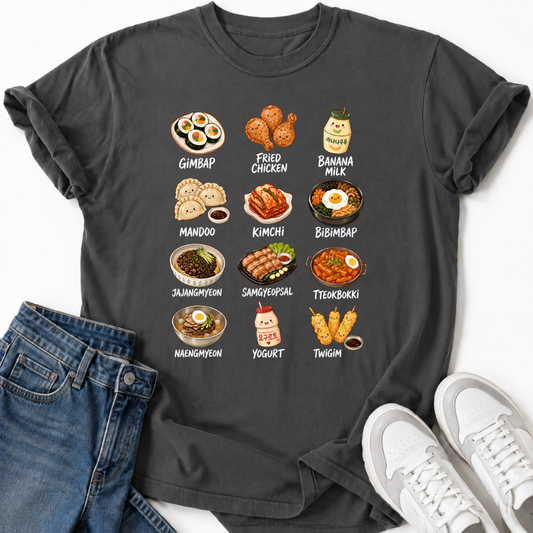 KOREAN CUISINE FOODS T-SHIRT