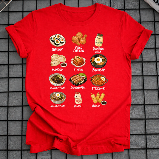 KOREAN CUISINE FOODS T-SHIRT