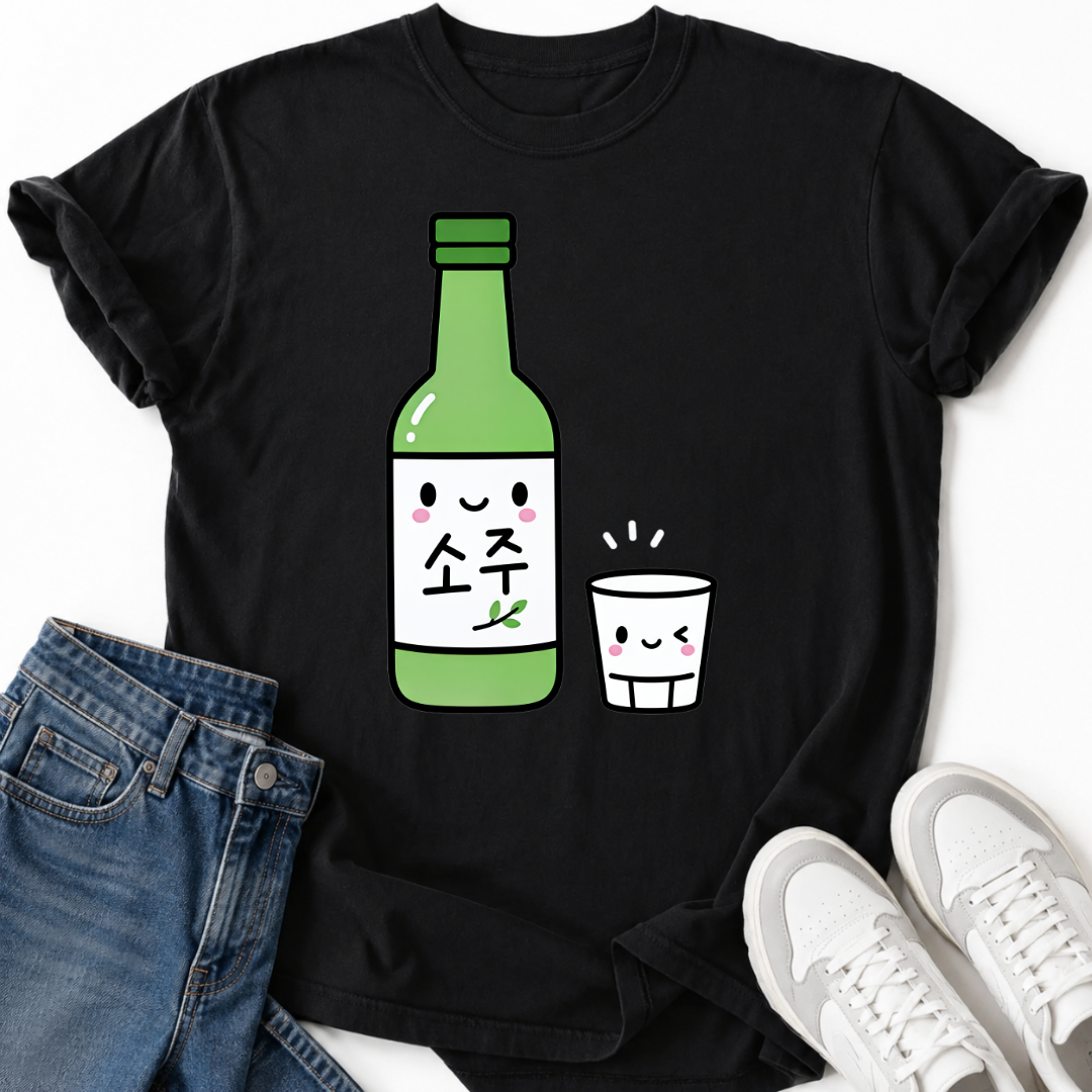 SOJU FLASCHE & BECHER T-SHIRT
