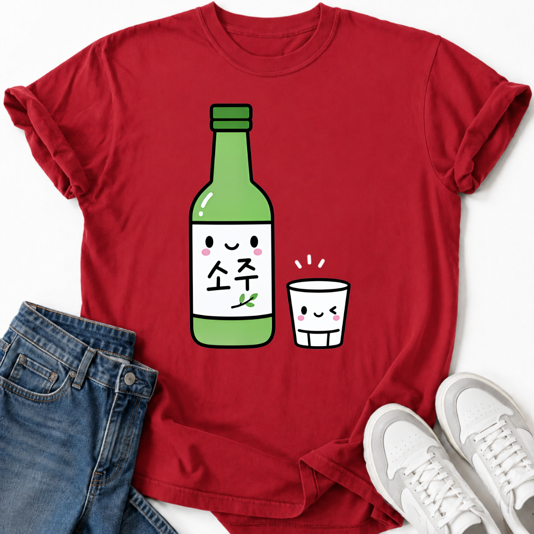SOJU FLASCHE & BECHER T-SHIRT