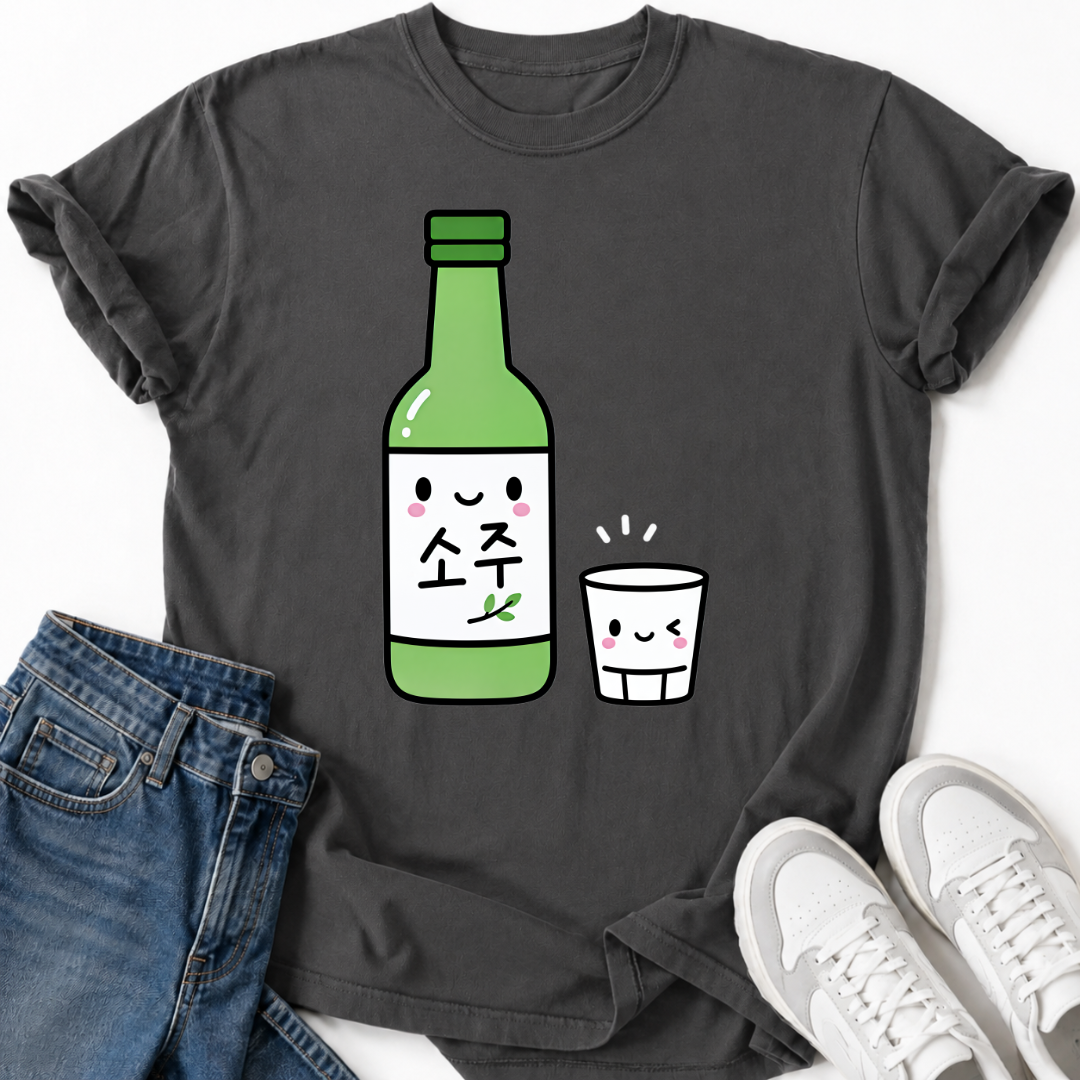 SOJU FLASCHE & BECHER T-SHIRT