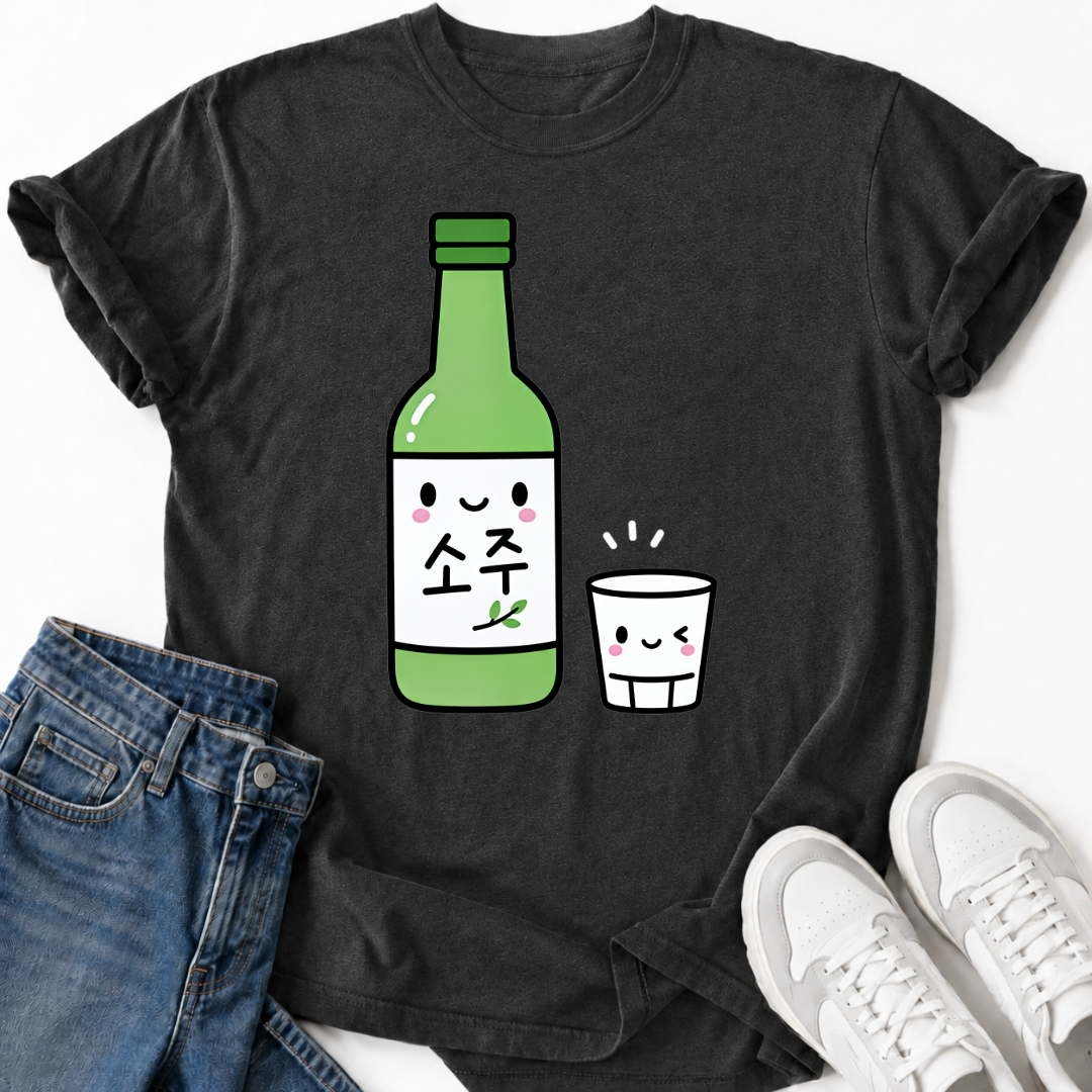 SOJU FLASCHE & BECHER T-SHIRT