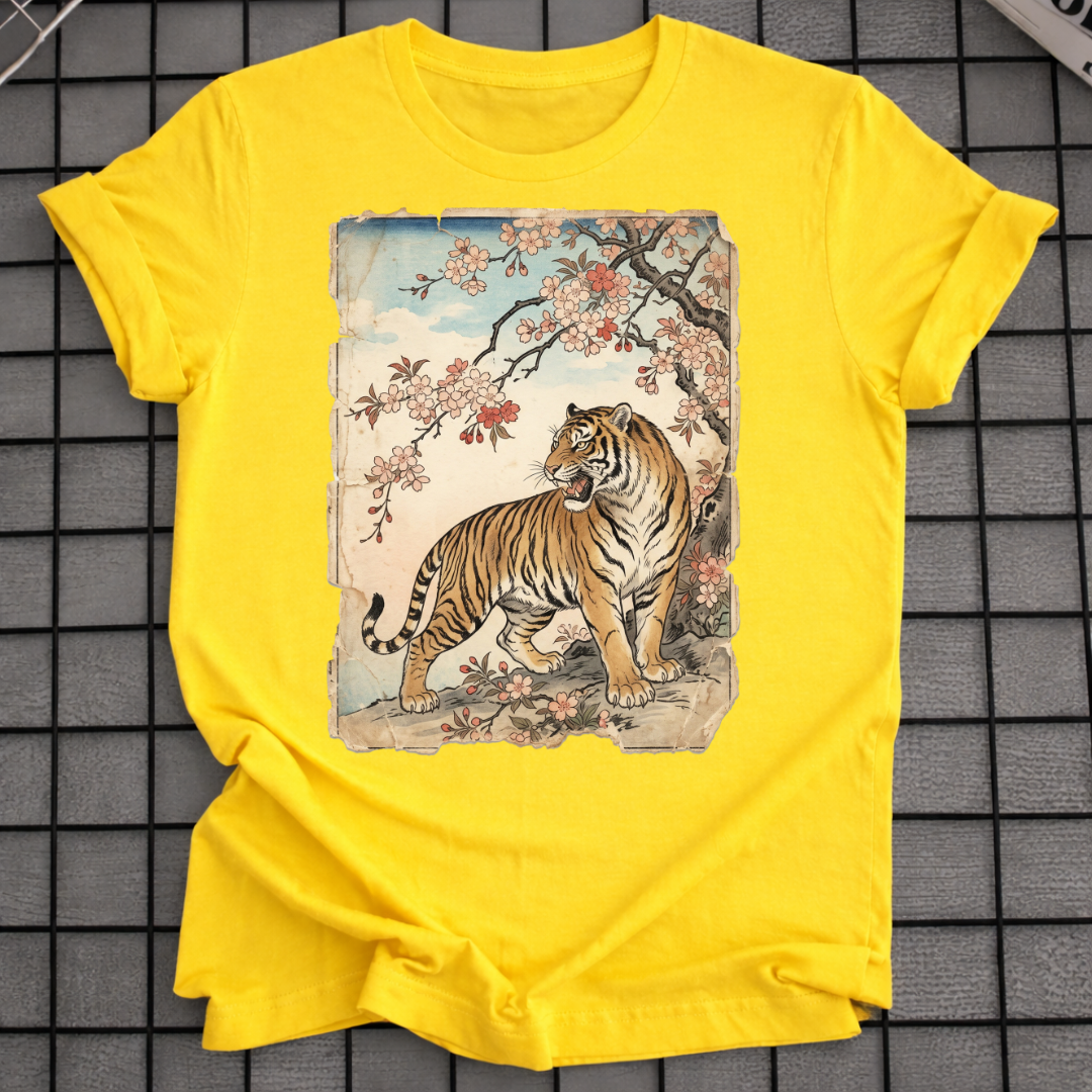 TIGER-BLUMEN T-SHIRT
